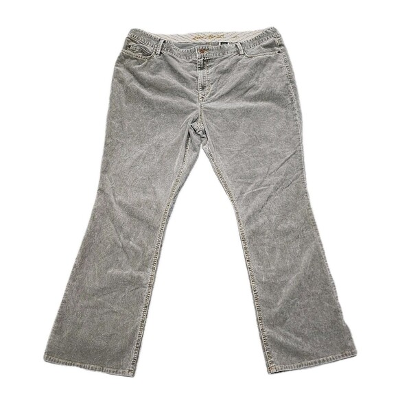 Eddie Bauer Women's Curvy Corduroy Gray Pants Sizes 20 - Picture 1 of 6